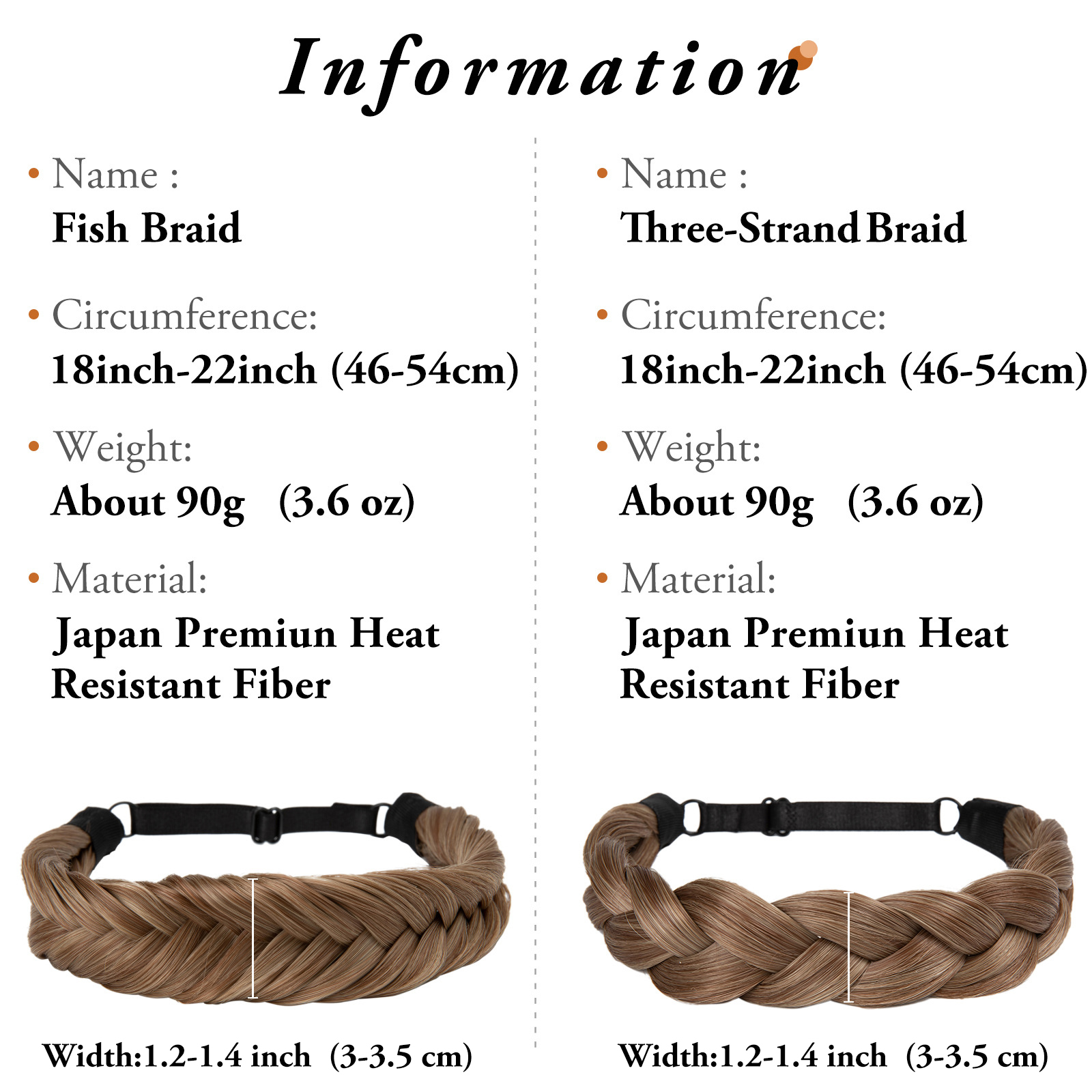 Synthetic Premium Adjustable Handmade Braided Elastic Band Hair Braiding Hair Headband Headwear For Women