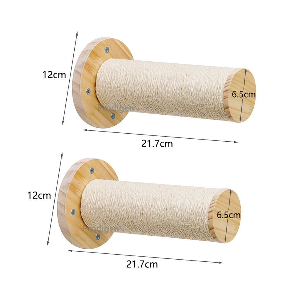 Kat Hangmat Hout En Sisal Touw Muur Gemonteerd Voor Grote Katten Of Kitty, Springplanken, Zitstokken Meubels Slapen: Rood