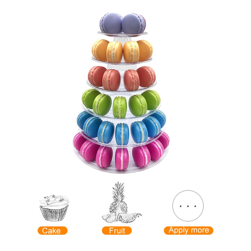 4/6 lag macarons display tower pvc macaron tower stand fondant cake stand wedding cake decorating tool
