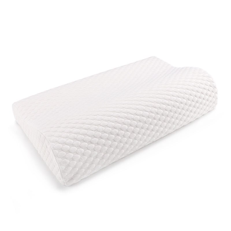 Memory foam sängkläder kudde cervikala kuddar för att sova lindra nacksmärtor med tvättbart överdrag säng liggunderlag för vuxna &amp; barn: Bl2001- vita / 50 x 30 x 10 (7)  cm