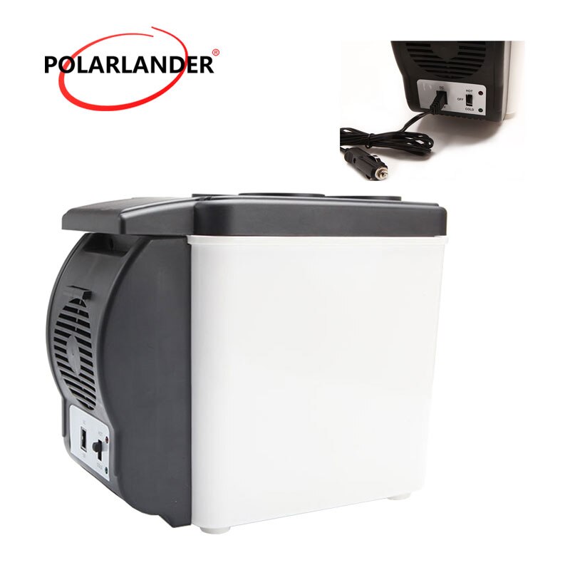 Abs mini bil køleskab bærbar multifunktion bil bil båd rejse køleskab køler fryser varmere 48w 12v 6l