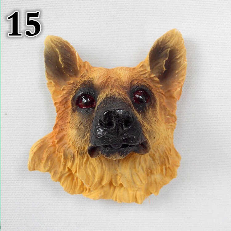 Realistic Pet Dog Fridge Magnets Resin Strong Magnet Refrigerator Stickers Souvenir Cartoon Fridge Sticker Decor: 15