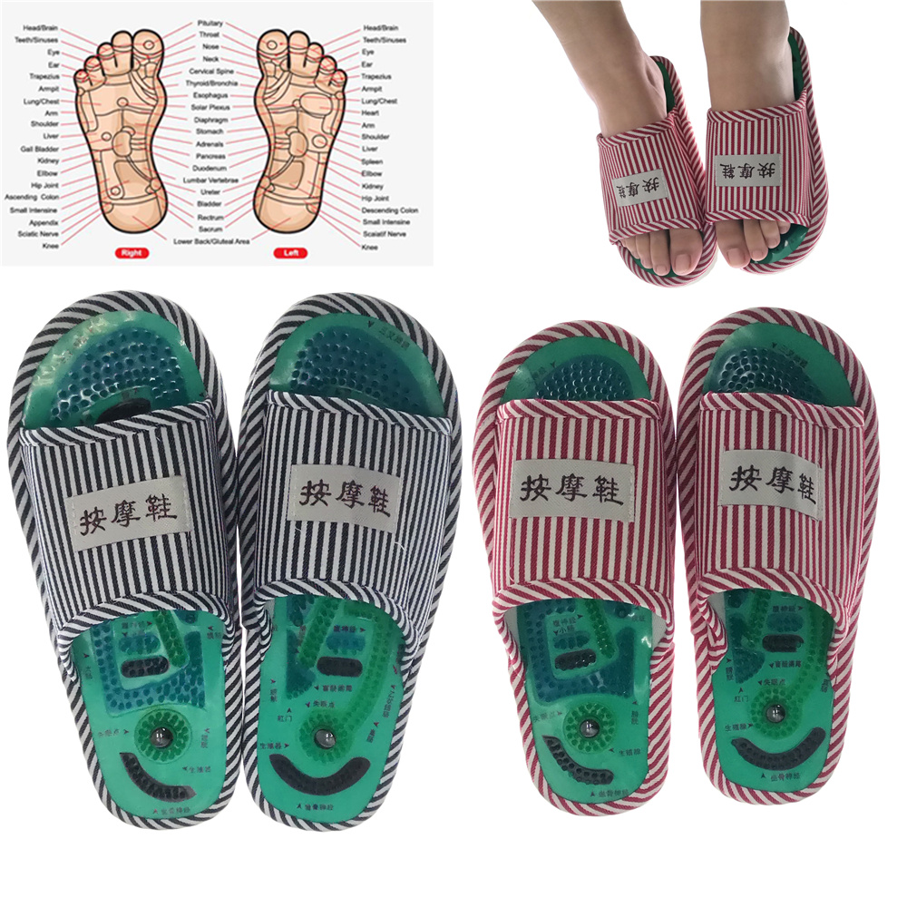 Acupunctuur Voetmassage Slippers Gezondheid Schoen Shiatsu Magnetische Sandalen Acupunctuur Gezonde Voetverzorging Massager Magneet Schoenen