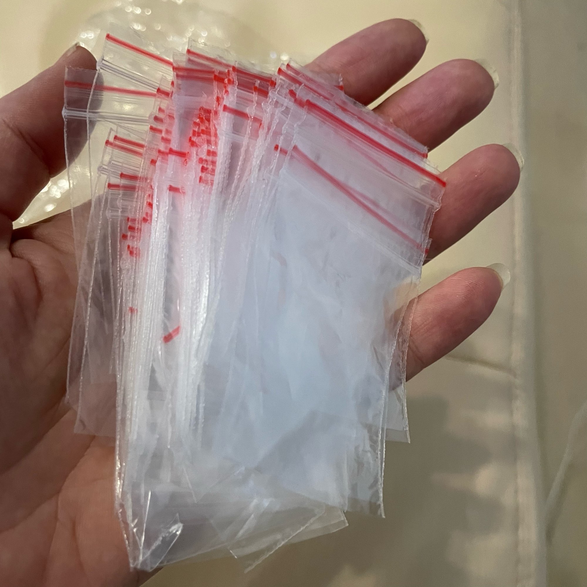 100pcs/pack Small Zip Lock Plastic Bag Reclosable Transparent Bag Shoe Bag Vacuum Bag Poly Clear Bags Thickness