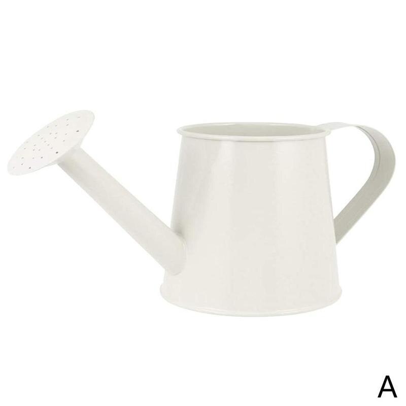 1pc Süssigkeit-farbige Mini Gießkanne Hause Dekoration Fass Blume Anordnung Sukkulenten Pflanzen Topf Metall Gießkanne Gerät: A
