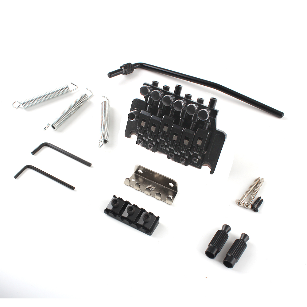 1 Set Black Duplex Tremolo System Electric Guitar Double Tremolo Bridge System For Floyd Rose Lic I/banez