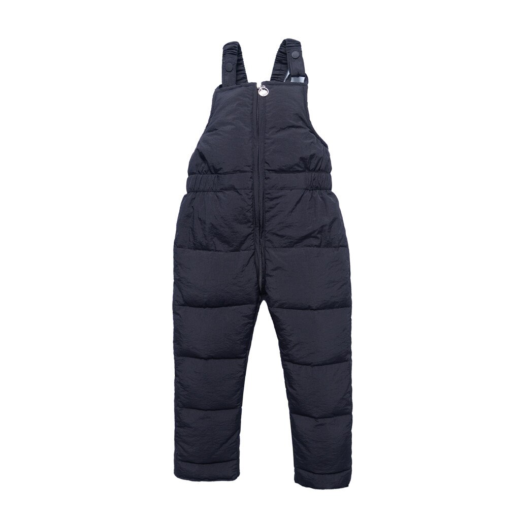 Baby Overalls Kinderen Jumpsuit Winter Peuter Jongens Meisjes Warme Broek Overall Jumpsuit Winter Broek Kleding Salopette Enfant: Black / 2T