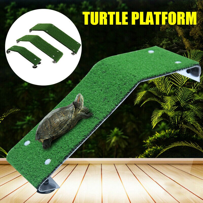 Skildpadde basking platform skildpadde rampe reptil tank stige hvile terrasse simulation græsplæne platform wxv