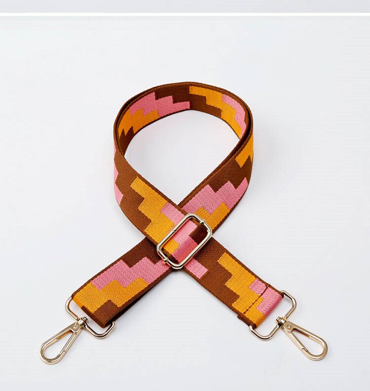 HJKL Handle Bag Strap For Women Removable DIY Shoulder Rainbow Handbag Accessories Cross Body Messenger Nylon Bag Straps: B