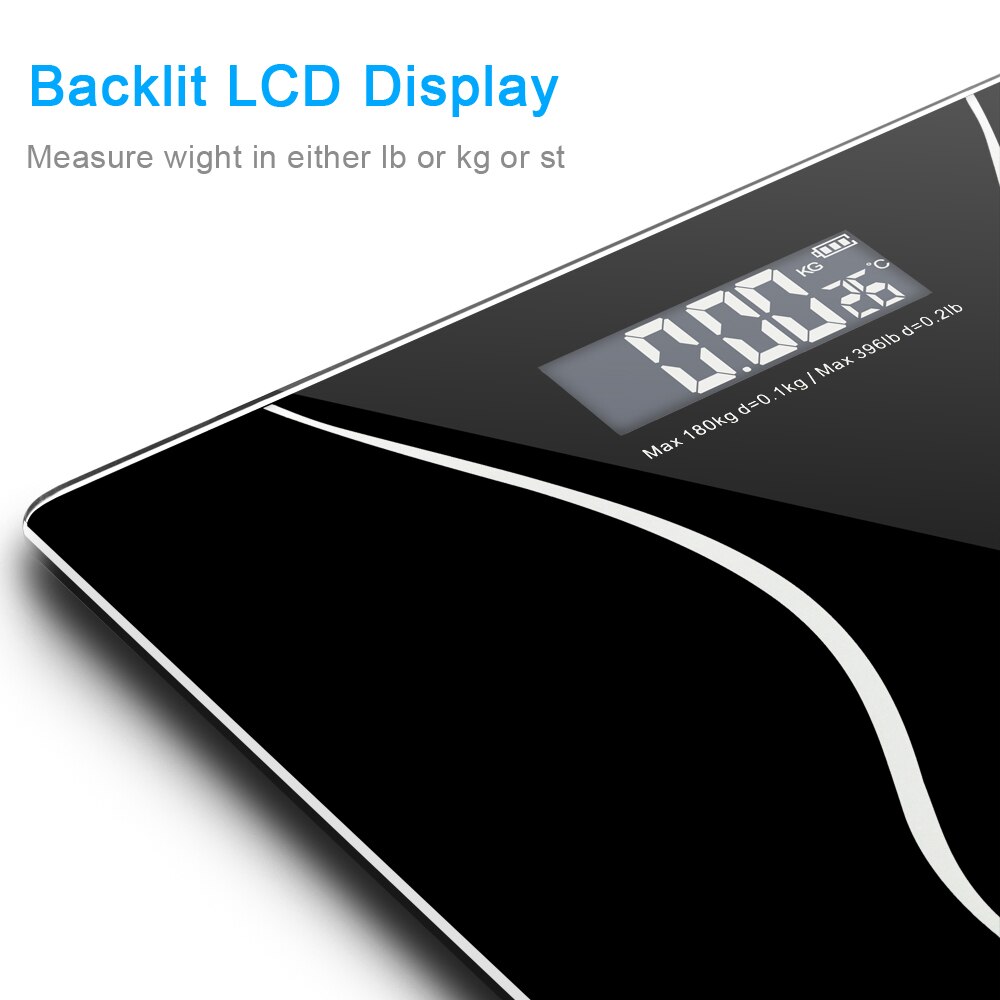 Body Fat Scale Wireless Digital Scales Ultra-thin Bathroom Body Fat Weighing Scales Weight Monitor Body Composition Analyzer