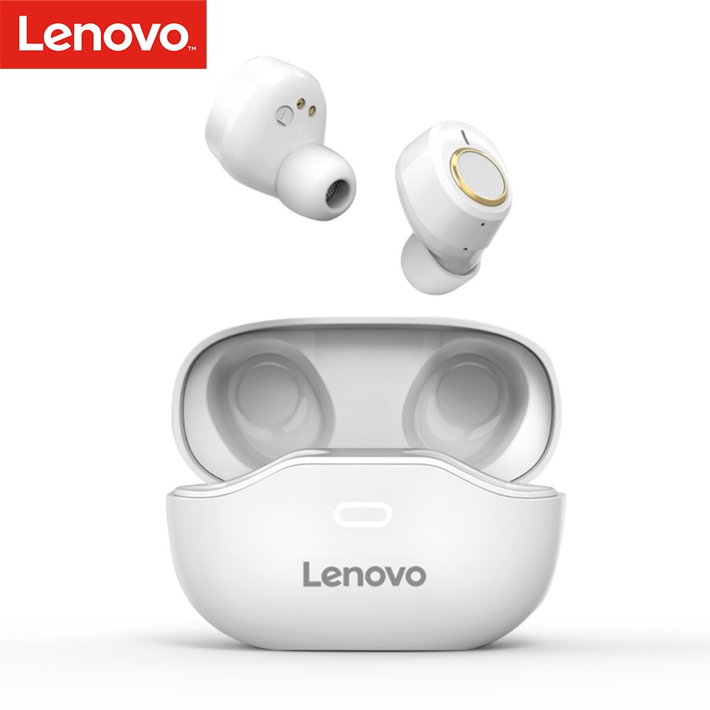 Lenovo X18 TWS écouteurs Bluetooth 5.0 casque sans fil écouteurs de sport anti-transpiration avec micro Siri Assistant vocal pour Android iOS: White