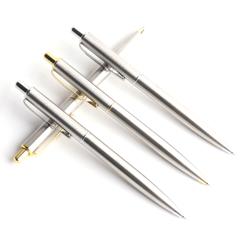 Luxury Metal Ballpoint Pen Writing 0.7mm Black Blue Ink Ball Point Pens Stationery School Office Supplies Business