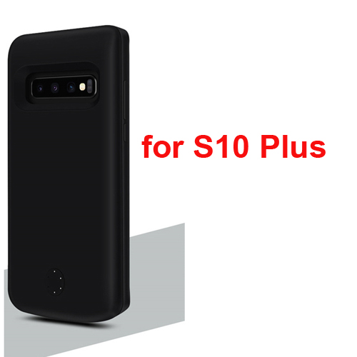 Snelle Lader Acculader Case Voor Samsung Galaxy S10 /S10 Plus/S10e Externe Batterij Power Bank 5000Mah/6000Mah Batterij Case: Black for S10 plus