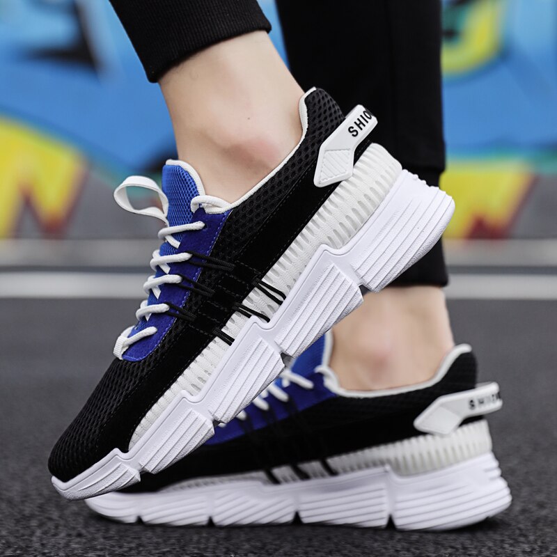 Luz Respirável Sapatos Badminton para Homens Lace-up Sapatos de Desporto de Tênis de Calçados esportivos de Treinamento Dos Homens Anti-Escorregadio sneakers