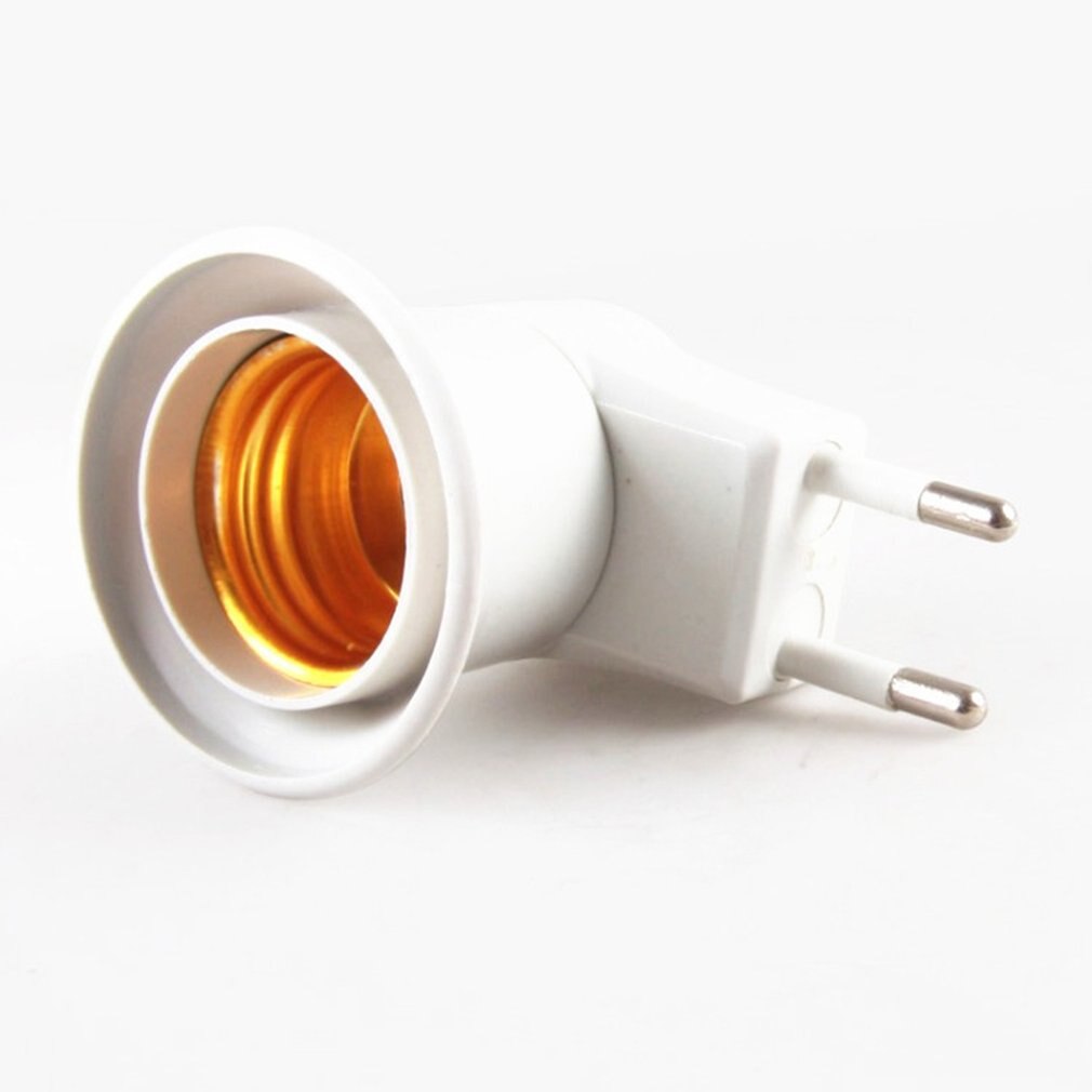 Eu Plug Naar E27 Muur Plug Schroef Base E27 Wandlamp Socket Met Schakelaar Ronde Plug Lampvoet Hoge Temperatuur weerstand