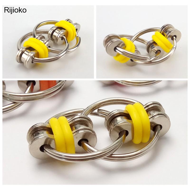 Puzzel Zintuiglijke Speelgoed Autisme Relief Fietsketting Fidget Toy Anti-Stress Speelgoed Set Anti-Stress Fine Tuning Sleutel metalen Ring