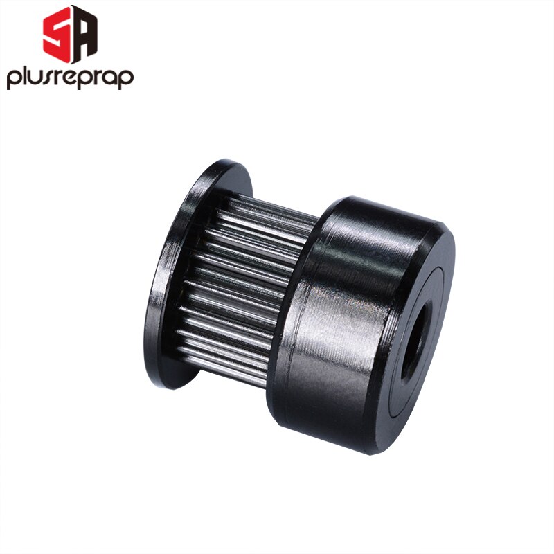 Polea de sincronización negra GT2 de 16/20 dientes, diámetro de 5mm, polea de aluminio de eje para piezas de impresora 3D de correa de 6mm, 2/5 piezas