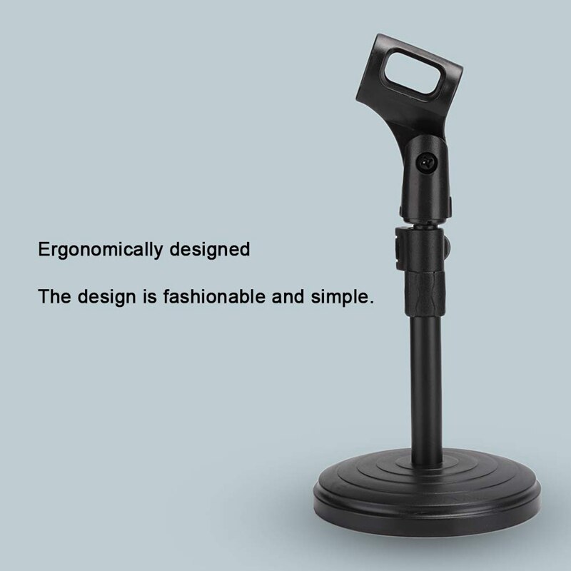 Pied de micro hauteur réglable Angle Microphone support télescopique résistant à l'usure Table haut pied de Microphone
