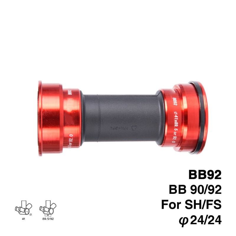 BB92 MTB Road Bike Press Fit Bottom Brackets for Shimano Prowheel 24mm Crankset
