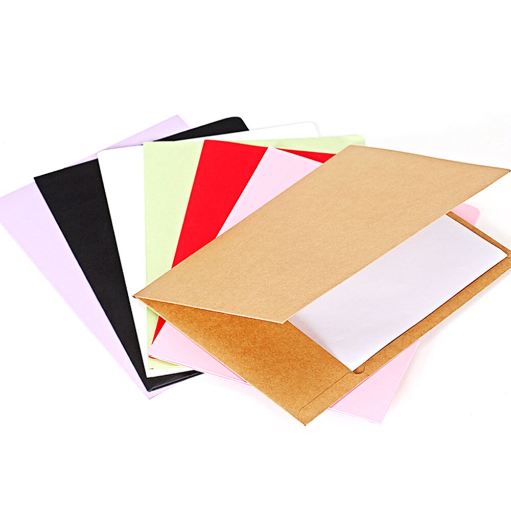 12Pcs A4 2Pockets Kraft Paper File Folder Brown Holder Document Folder Office Project File Presentation Folder (Red): As Shown