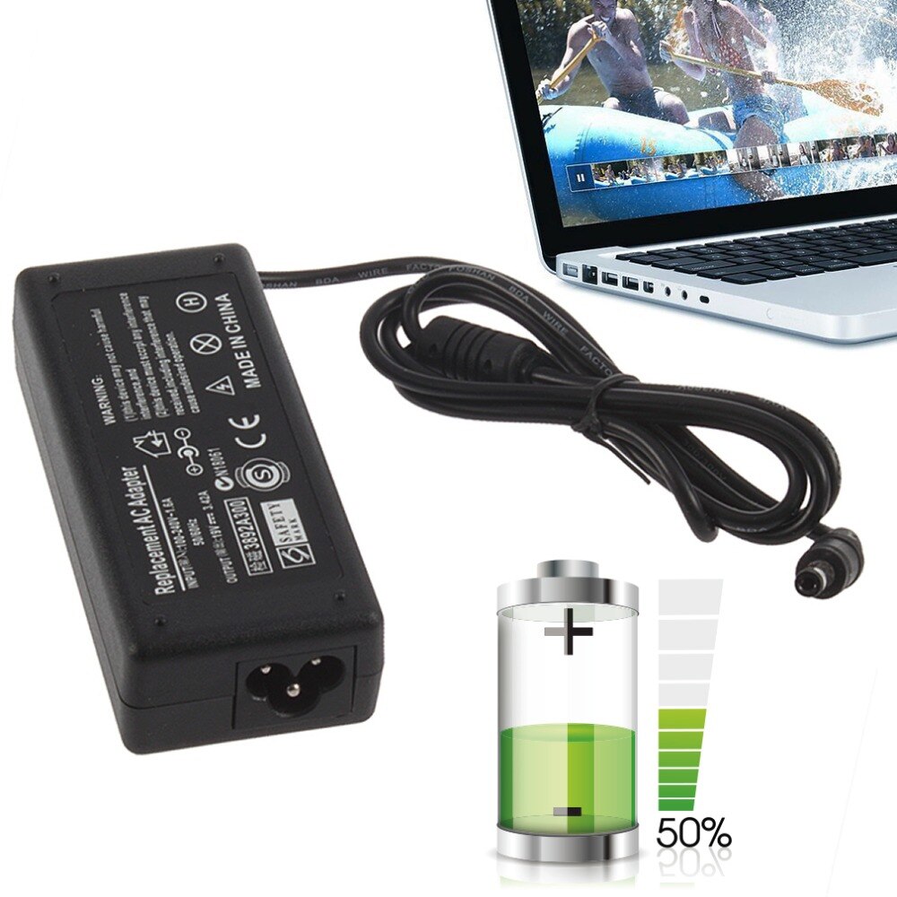 Kebidumei AC Adapter Voeding Lader Cord 19 V 3.42A 90 W voor Toshiba Laptop Notebook 5.5mm x 2.5mm Vervanging Voor ASUS