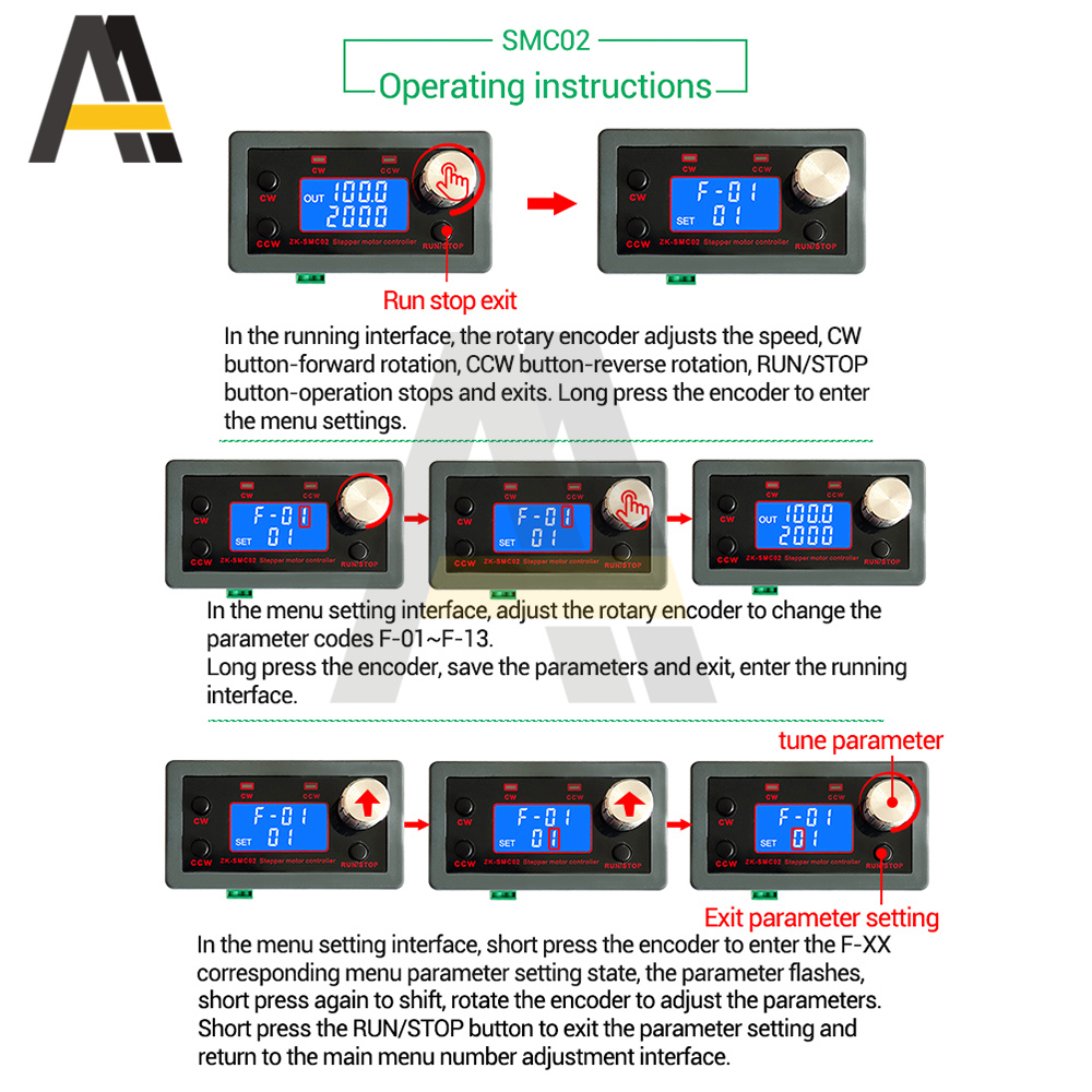 SMC02 Drive Geïntegreerde 42 57 Stappenmotor Controller Positieve Negatieve Controle Drive Hoek Puls Snelheid Plc Seriële Communicatie