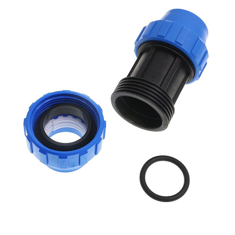 1pc HDPE Compression Coupler Plastic PP Thread Irrigation Pipe Quick Connector Micro Sprinkler Fittings Reducing Coupling PN16