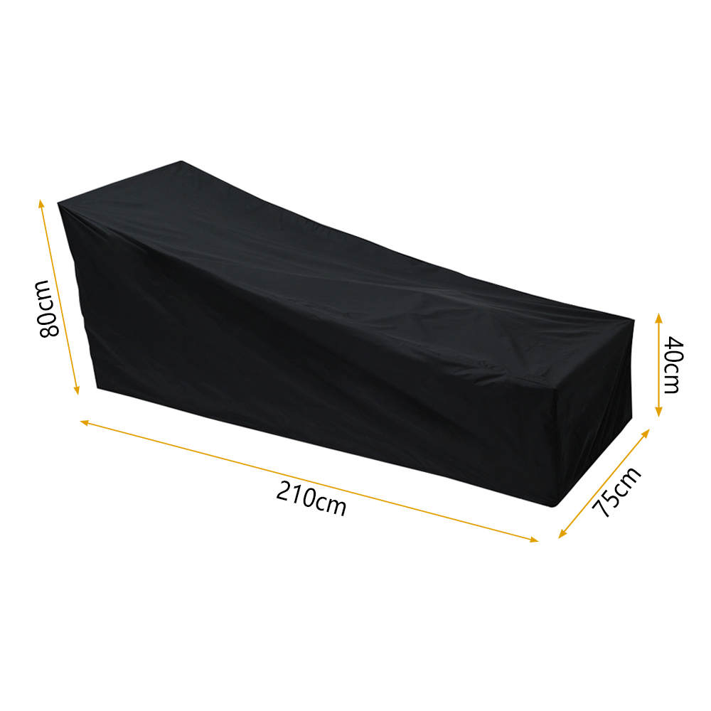 Outdoor Garden Sunbed Cover Sun Lounger Cover Patio Outdoor Lounge Chair Recliner Protective Cover Furniture Waterproof Cover: light yellow