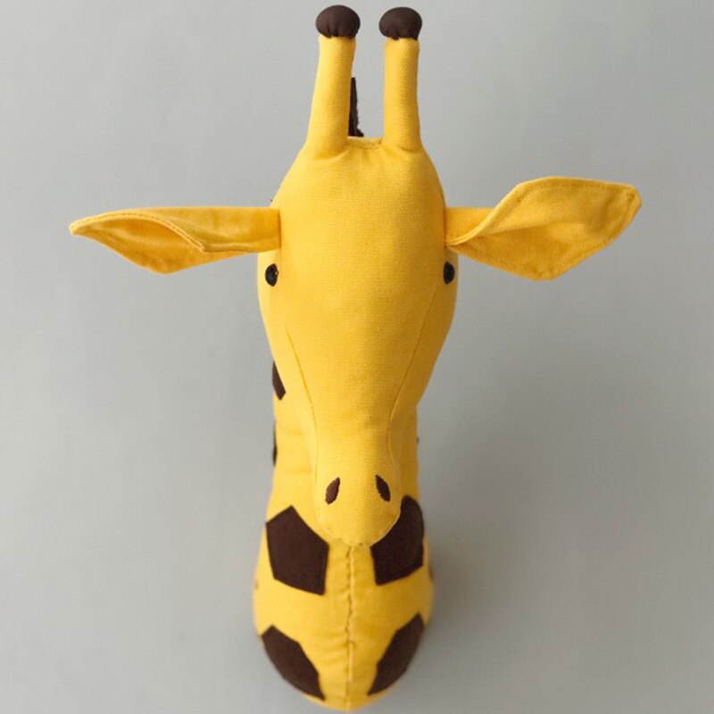 Grappig Kinderkamer Decoratie 3D Dierenkoppen Muur Opknoping Kunstwerk Decor Voor Baby Girs Kinderkamer Decoratie Cartoon Zachte Installeren: Giraffe