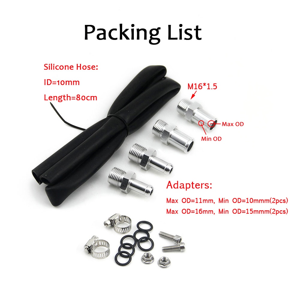 Car Styling Universal Oil Catch Tank Can Auto Aluminum Fuel Reservoir Oil Catch Can with Black Vacumm Hose