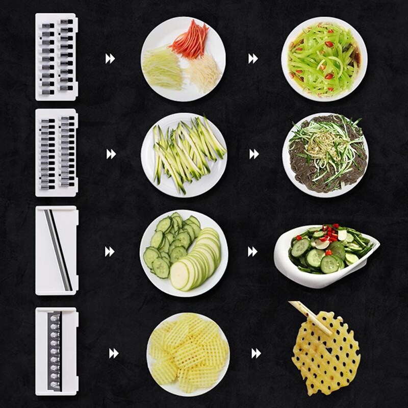 Kitchen Vegetable Chopper Cutter Gadgets Cooking Tools Food Fruit Grater Salad Maker Onion Potato Mandoline Slicer Accessories
