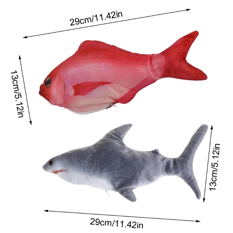 Elektrische pop, vis, kat, interactief speelgoed, realistisch, kwispelend visje, huisdier, kauwspeeltje, bijtspeeltje, dxad