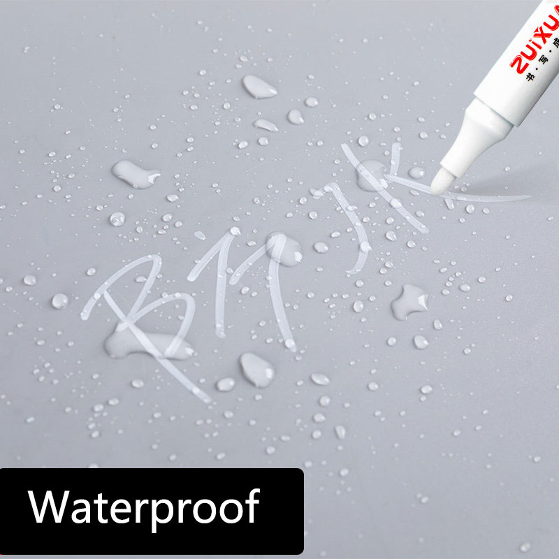 White Marker Pens 0.8/1/2/2.8/5mm Oily Waterproof White Gel Pen DIY Graffiti Sketching Markers Stationery Wrting School Supplies