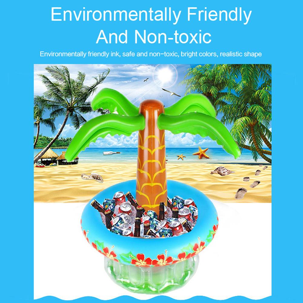 PVC Inflatable Coconut Tree Ice Bucket Simulation Coconut Tree Swimming Pool Floating Drinking Can Rack Children Water Park Toys