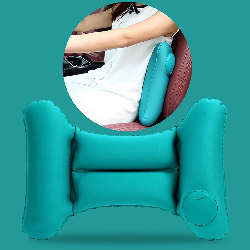 Automatic Inflatable Lumbar Cushion Portable Soft Travel Pillow Car Airplane Outdoor office Headrest Waist Support Cushion