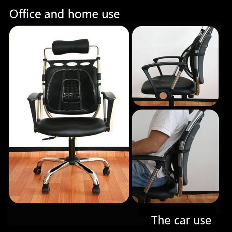 Chaise dos soutien Massage coussin maille soulagement lombaire accolade voiture camion bureau maison coussin siège chaise lombaire dos soutien