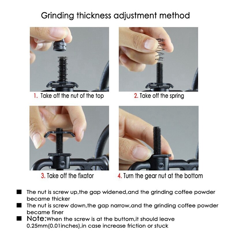 Manual Coffee Grinder with Grind Settings and Catch Drawer - Classic Vintage Style Manual Hand Grinder Coffee Mill