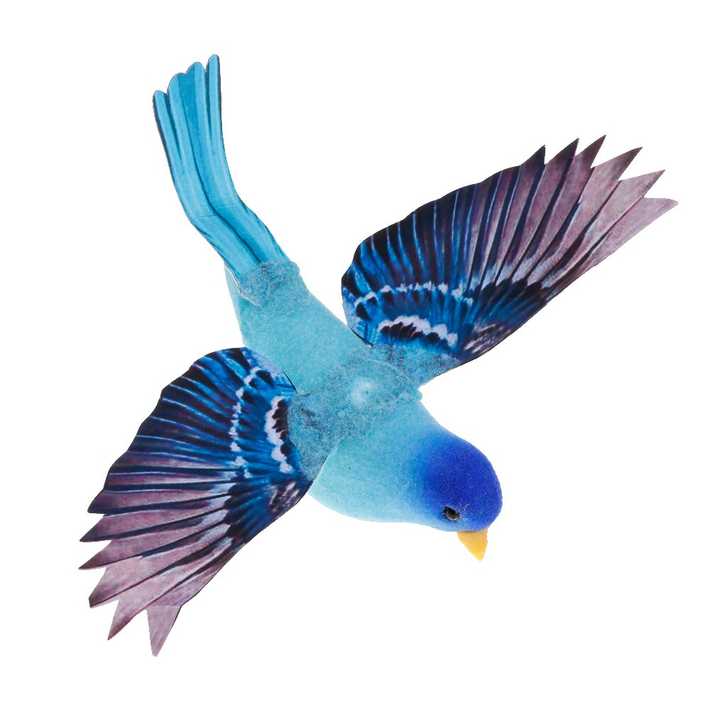 Vogel ornamenten, kunstmatige vogels, nepvogels, 5 kleurrijke tuinen
