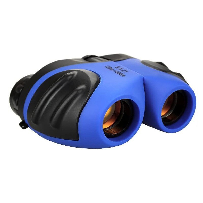 Kleurrijke Kids 8X21 Zoom Hd Telescoop Camping Outdoor Reizen Verrekijker Voor Studenten Kinderen Beste Kerst Verjaardag: Blauw