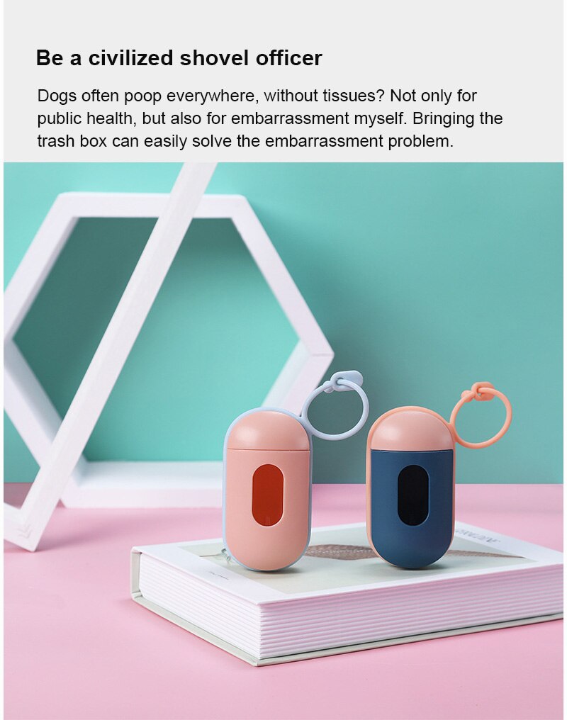 1Pcs Durable Pet Garbage Bag Dispenser Portable Outdoor Pet Garbage Bin Pet Defecation Eco-friendly Bag Dog