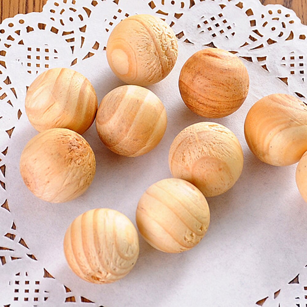 20pcs/pack Natural Cedar Wood Balls Moth Repellent for Drawers Storage Boxes Closets