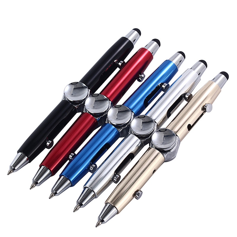 1Set Multi-functionele 3 in 1 Fidget Spinning Pen Stress Reducer Hoge Snelheid en touch screen Hand Spinning pen voor angst mensen
