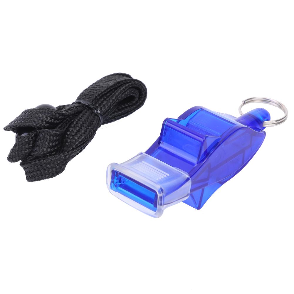 Sports Plastic Whistle Soccer Basketball Baseball Volleyball Match Referee Whistles Outdoor Survival Tools: Blue