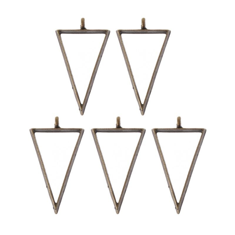 5Pcs Hollow Frame Open Back Bezel Pendant UV Resin Pressed Flower Jewelry Making B95F: NO.BN-1