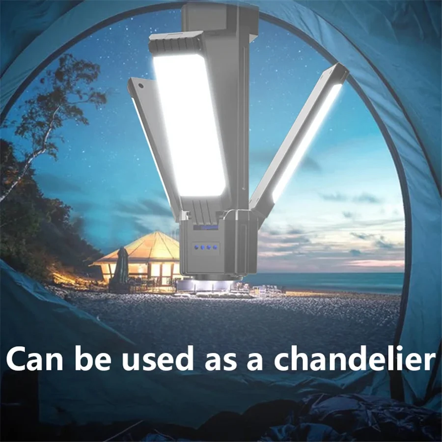 Draagbare opvouwbare LED-buitententlamp Waterdicht campinglicht USB oplaadbaar Noodavondmarkt Worket Light Zaklamp