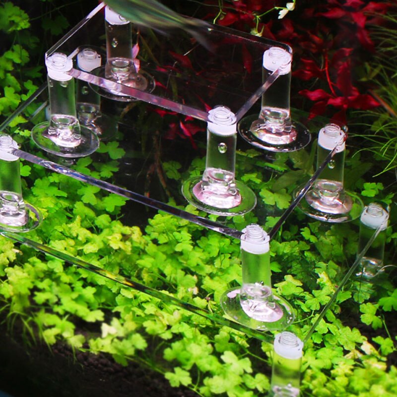 Aquarium Submersible Pump Bracket Shock-absorbing Increased Pad Acrylic Bracket Support Fixed Fish Tank Holder Water Pump Base