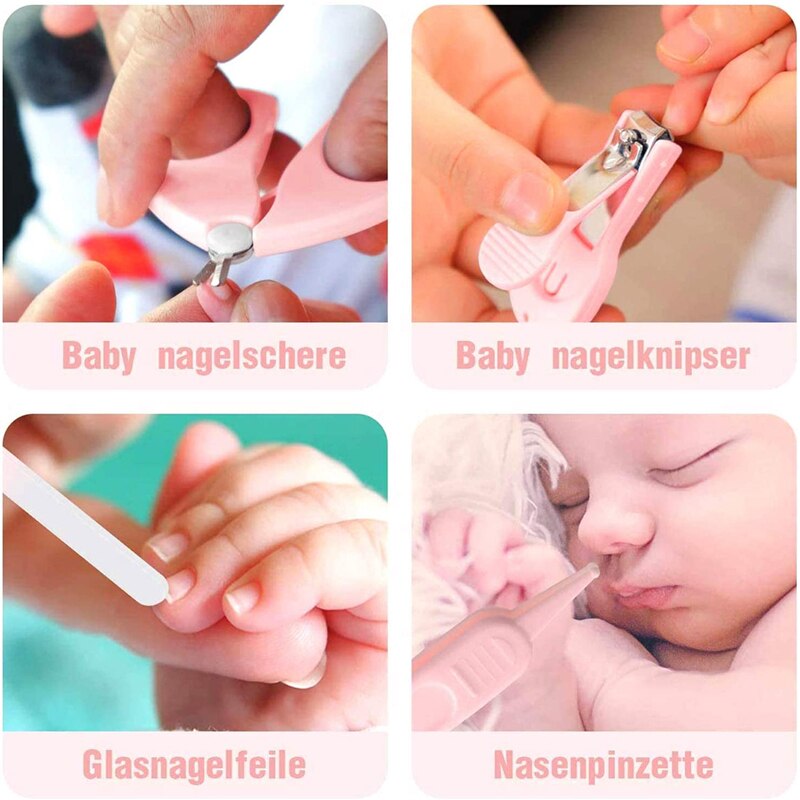 BY Baby Nail Clippers 4 Piece Set Cartoon Owl Children Kids Boy Girl Safety Mini Scissors Nail Clipper Tweezers and Nail File