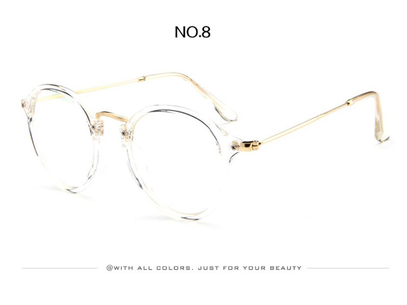 Imwete Optical Glasses Frames Women Clear Lens Eyeglasses Frames Female Myopic Prescription Eyewear Transparent Spectacle: NO 8