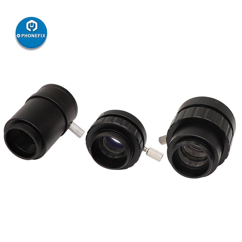0.3X 0.5X C mount Lens Adapter SZMCTV 1/2 1/3 1X Adapter For Simul Focal Trinocular Stereo Microscope HDMI VGA USB Video Camera