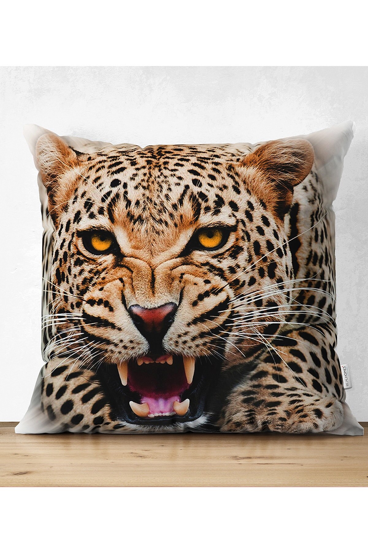 Double face léopard photo numérique imprimé décoratif daim coussin oreiller décorer taie 2 pièces